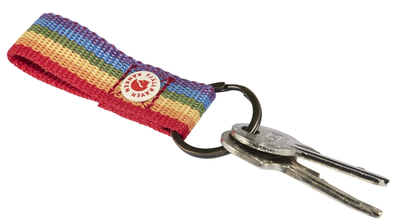 Kanken Rainbow Keyring, kolor: 907-Rainbow Pattern