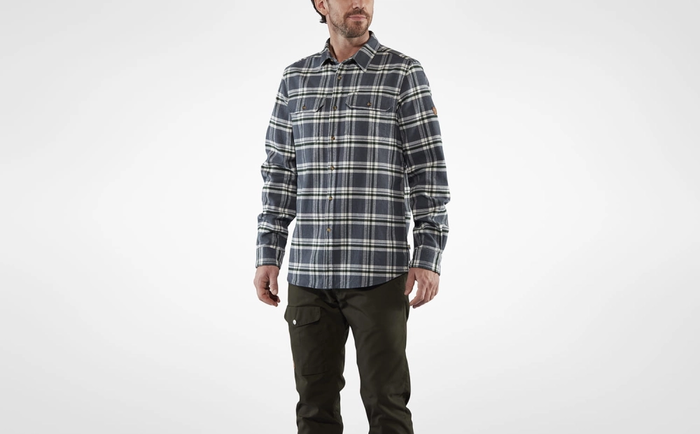 Ovik Heavy Flannel Shirt, kolor: 042 - Dusk