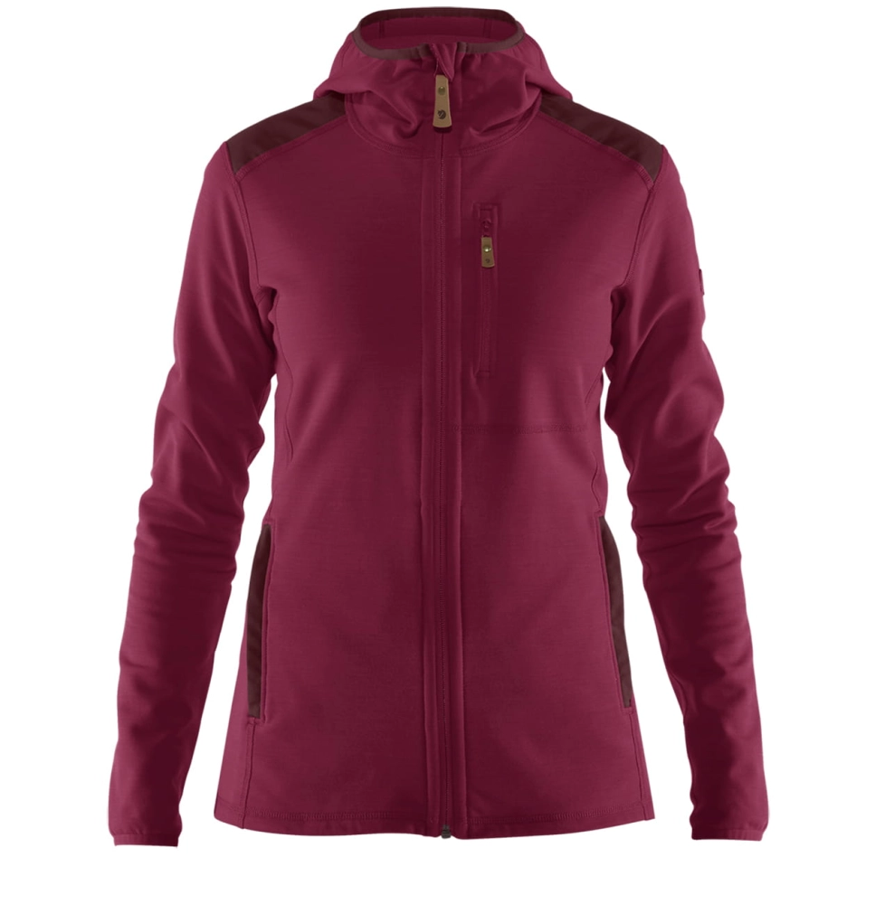 Keb Fleece Hoodie W, kolor: 420-356 - Plum - Dark Garnet