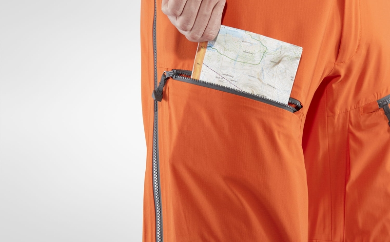 Bergtagen_Eco-Shell Trousers, kolor: 208 - Hokkaido Orange