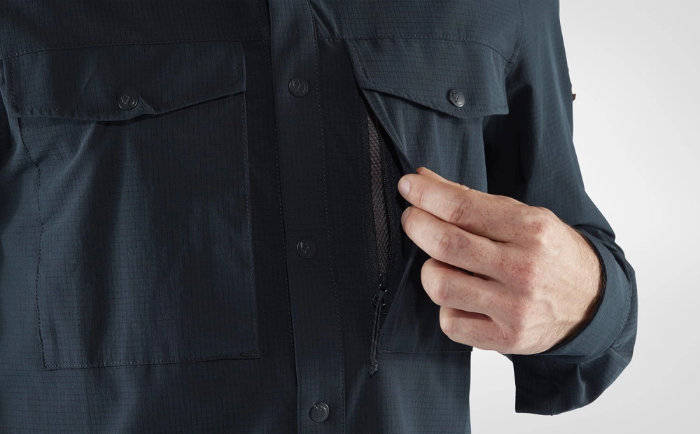 Abisko Trekking Shirt, kolor: 555 - Dark Navy