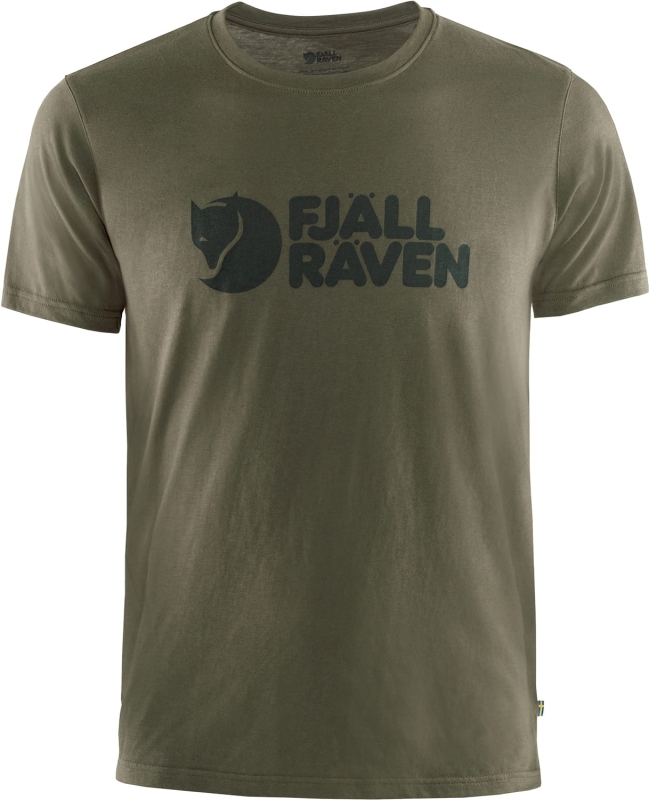Fjallraven Logo T-Shirt, kolor: 633 - Dark Olive, 1