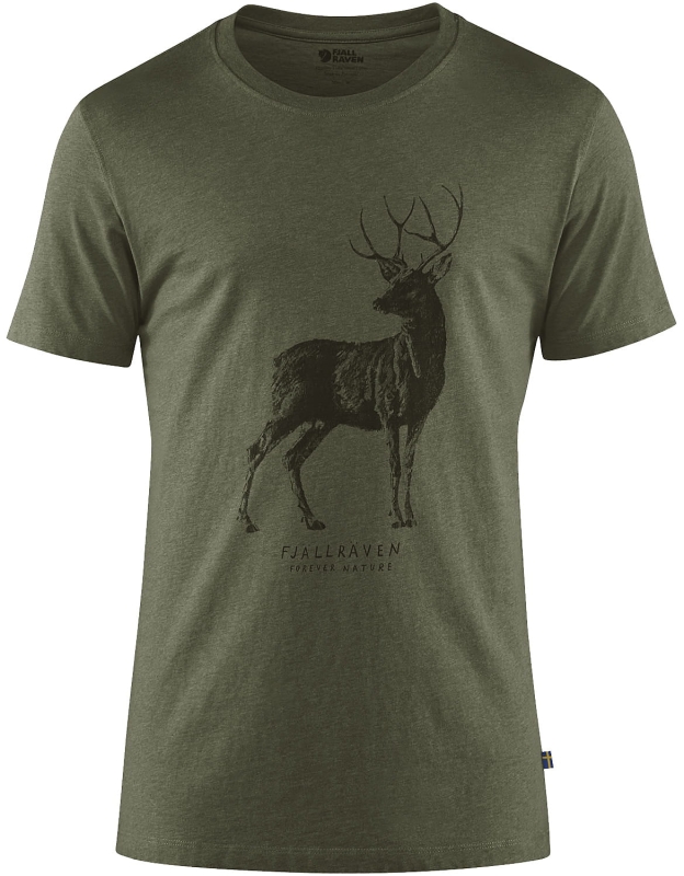 Deer Print T-Shirt, kolor: 246 - Tarmac