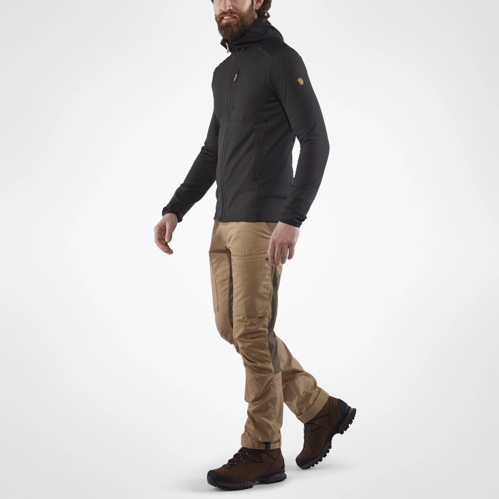 Keb Fleece Hoodie, kolor: 030-550 - Dark Grey-Black