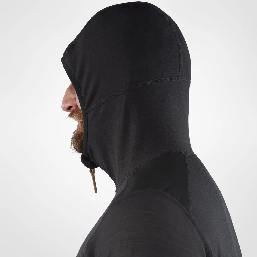 Keb Fleece Hoodie, kolor: 030-550 - Dark Grey-Black