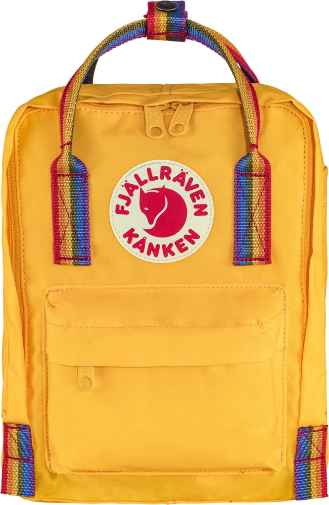 Kanken Rainbow Mini, kolor: 141/907 - Warm Yellow-Rainbow Pattern