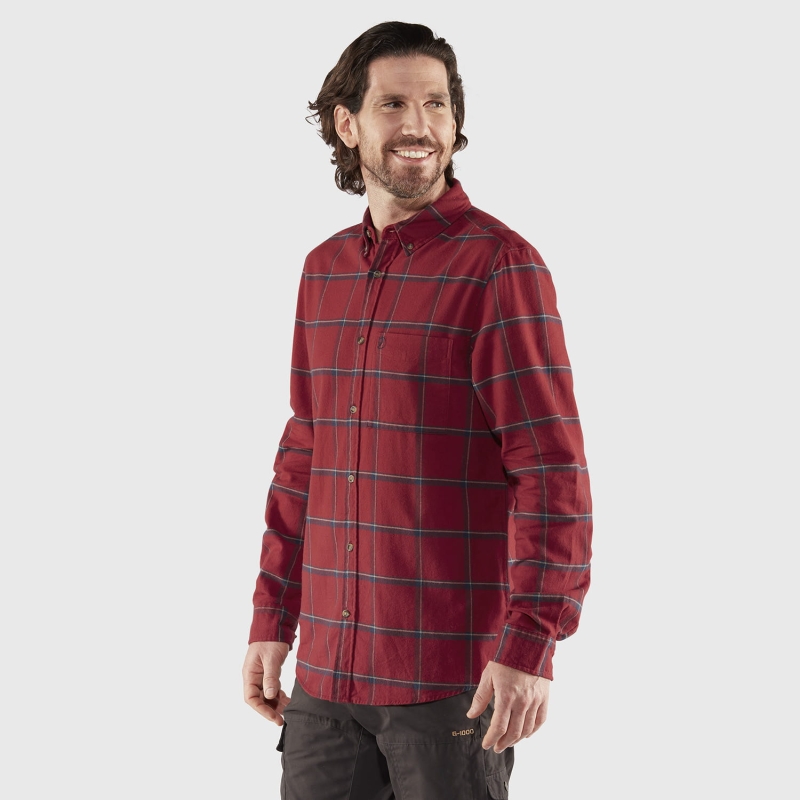 Ovik Comfort Flannel Shirt, kolor: 345-555 - Red Oak - Navy