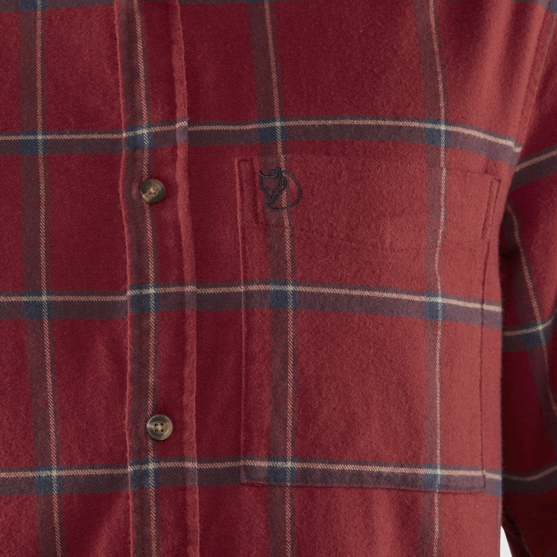 Ovik Comfort Flannel Shirt, kolor: 345-555 - Red Oak - Navy