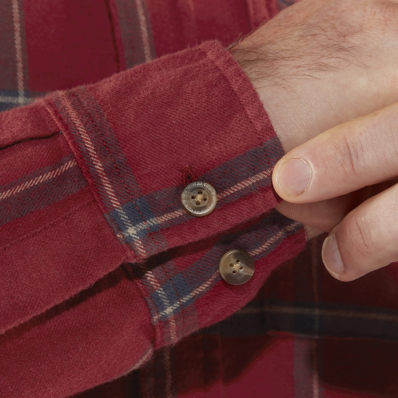 Ovik Comfort Flannel Shirt, kolor: 345-555 - Red Oak - Navy