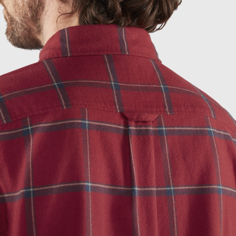 Ovik Comfort Flannel Shirt, kolor: 345-555 - Red Oak - Navy