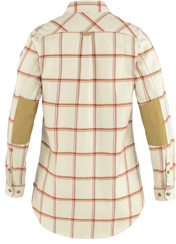 Ovik Twill Shirt LS W, kolor: 113-321 - Chalk White-Cabin Red