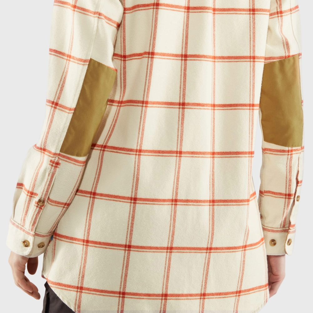 Ovik Twill Shirt LS W, kolor: 113-321 - Chalk White-Cabin Red