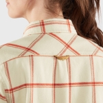 Ovik Twill Shirt LS W, kolor: 113-321 - Chalk White-Cabin Red