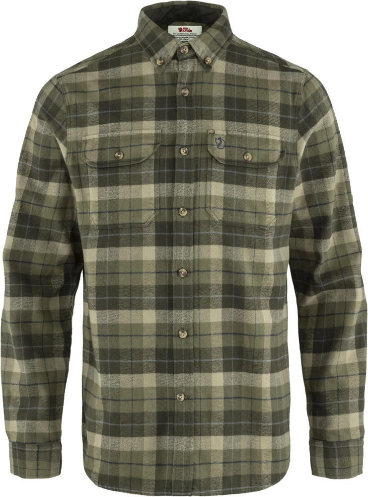Singi Heavy Flannel Shirt, kolor: 620-622 - Green-Deep Forest