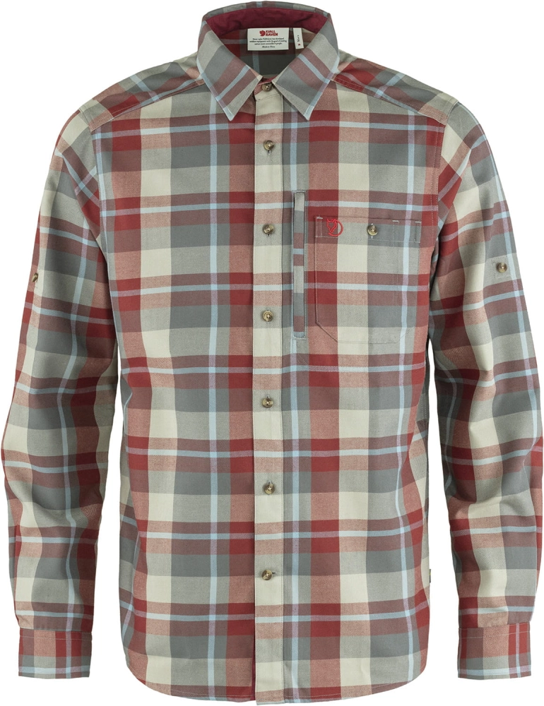 Fjallglim Shirt, kolor: 345-050 - Red Oak-Basalt