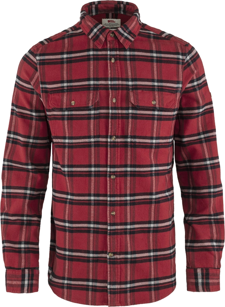 Ovik Heavy Flannel Shirt, kolor: 345-021 - Red Oak-Fog