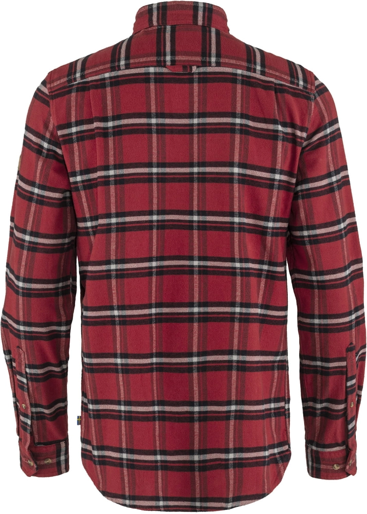Ovik Heavy Flannel Shirt, kolor: 345-021 - Red Oak-Fog