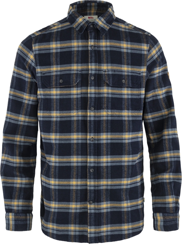Ovik Heavy Flannel Shirt, kolor: 555-232 - Dark Navy - Buckwheat Brown - 1
