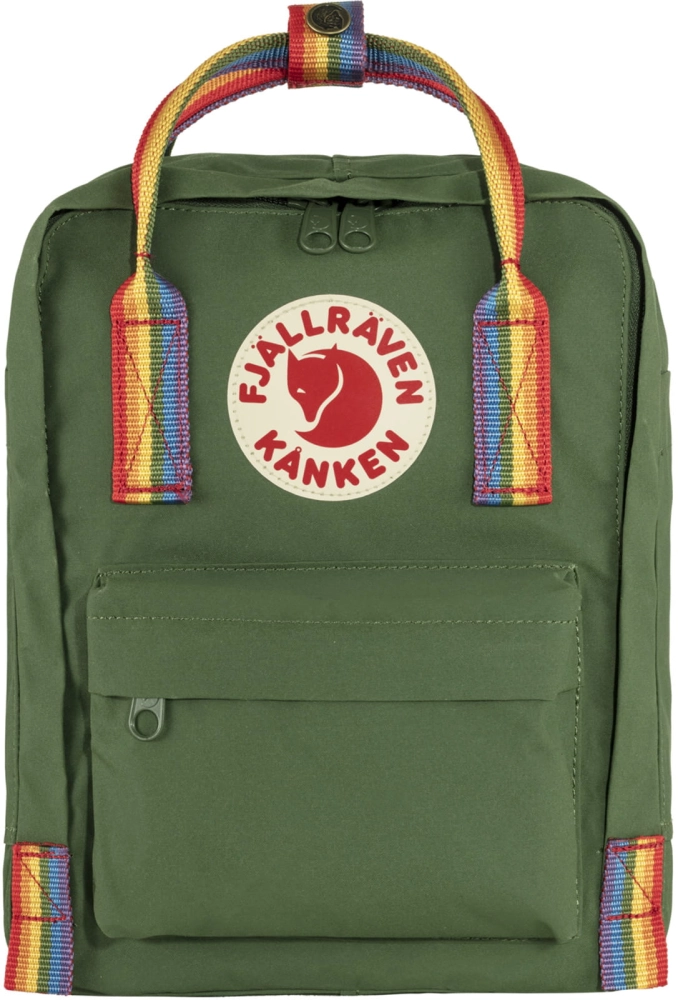 Kanken Mini, kolor: 621-907 - Spruce Green - Rainbow Pattern