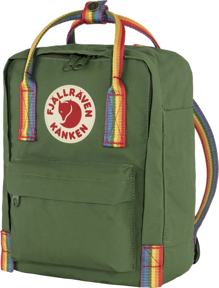 Kanken Mini, kolor: 621-907 - Spruce Green - Rainbow Pattern