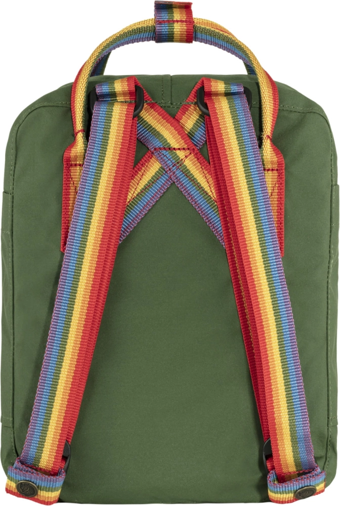 Kanken Mini, kolor: 621-907 - Spruce Green - Rainbow Pattern