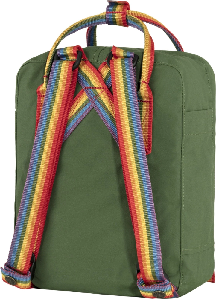 Kanken Mini, kolor: 621-907 - Spruce Green - Rainbow Pattern