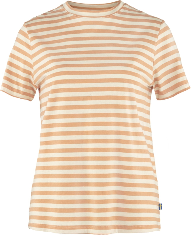 Striped T-shirt W, kolor: 987-113 - Landsort Pink - Chalk White