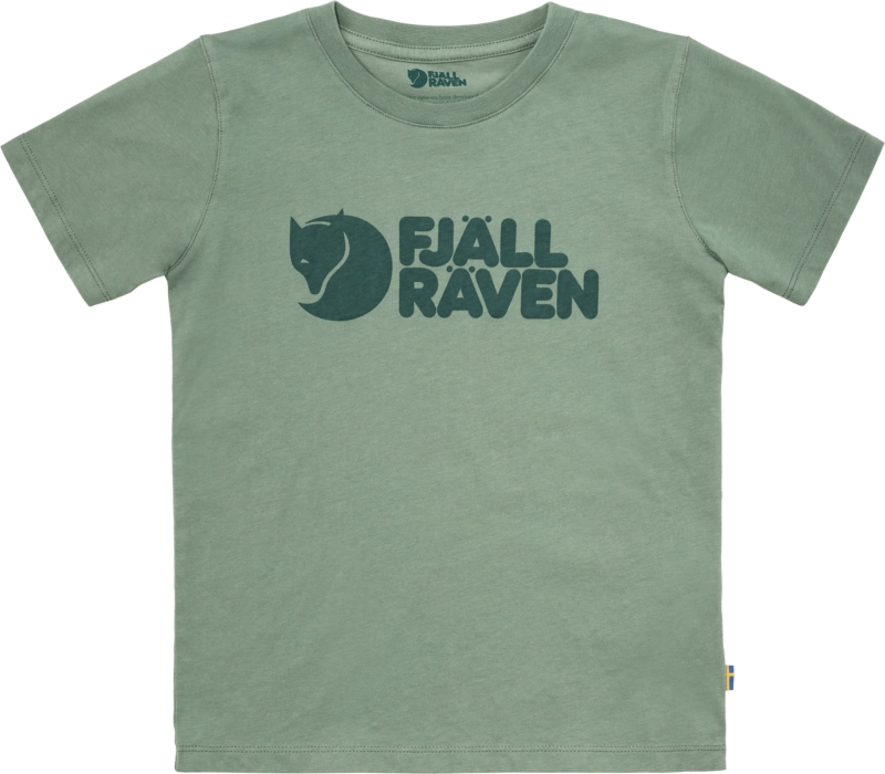 Kids Fjallraven Logo T-shirt, kolor: 614 -- Patina Green