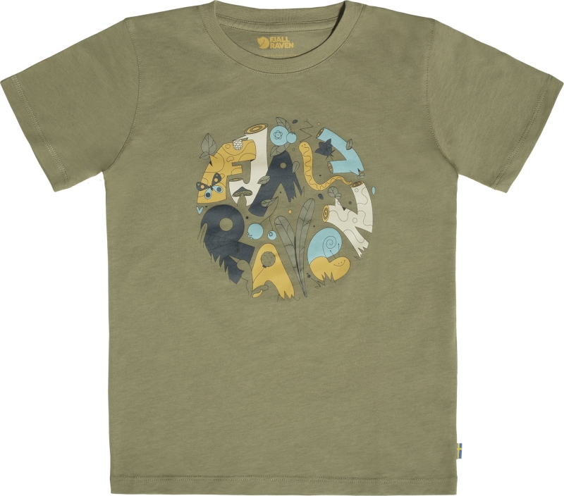 Kids Forest Findings T-shirt, kolor: 622 - Light Olive