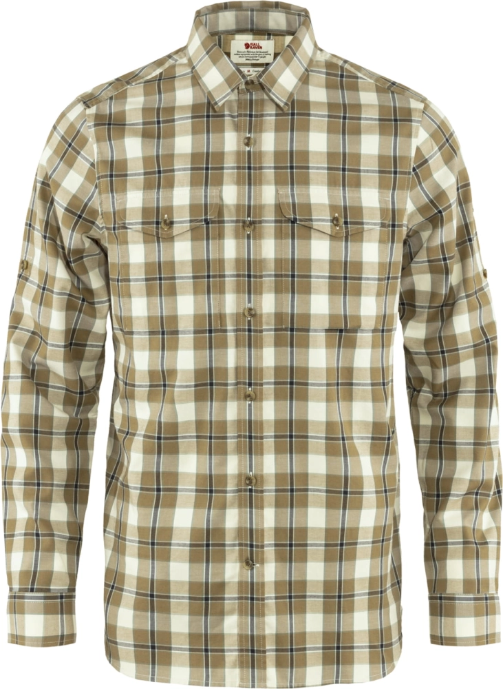 Singi Flannel Shirt LS, kolor: 232-614 - Buckwheat Brown-Patina Green,