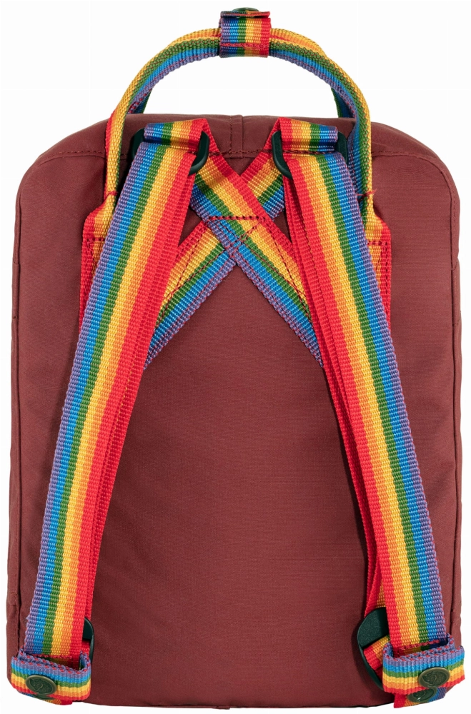 Kanken Rainbow Mini, kolor: 326-907 - Ox Red-Rainbow Pattern