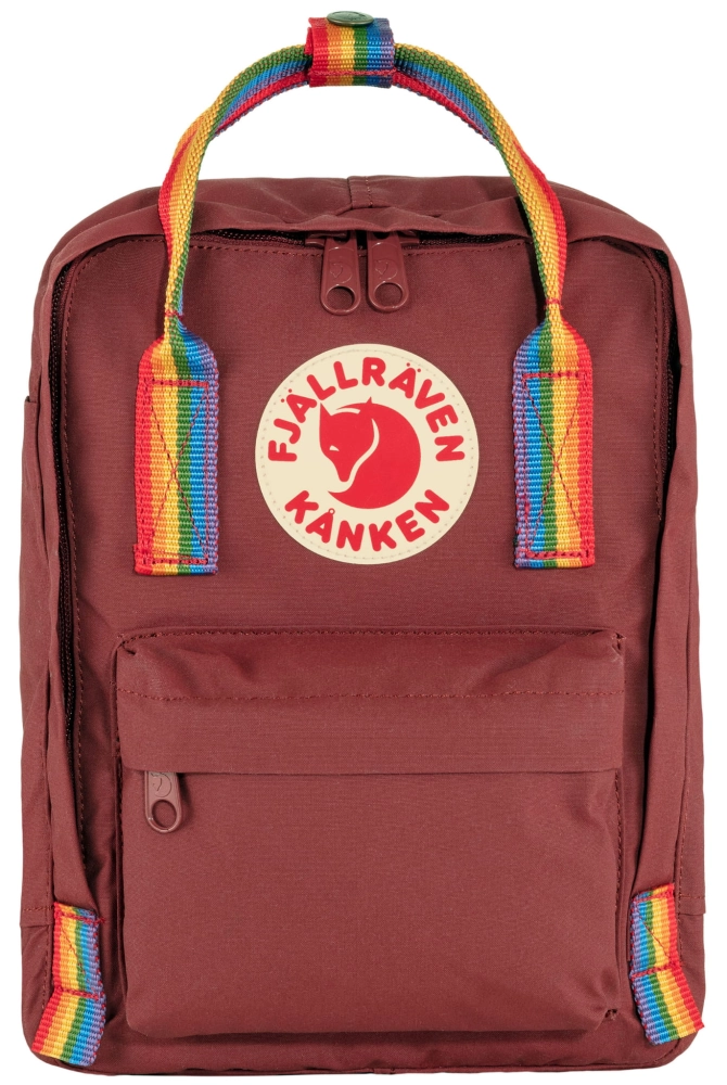 Kanken Rainbow Mini, kolor: 326-907 - Ox Red-Rainbow Pattern