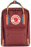 Kanken Rainbow Mini, kolor: 326-907 - Ox Red-Rainbow Pattern
