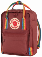 Kanken Rainbow Mini, kolor: 326-907 - Ox Red-Rainbow Pattern