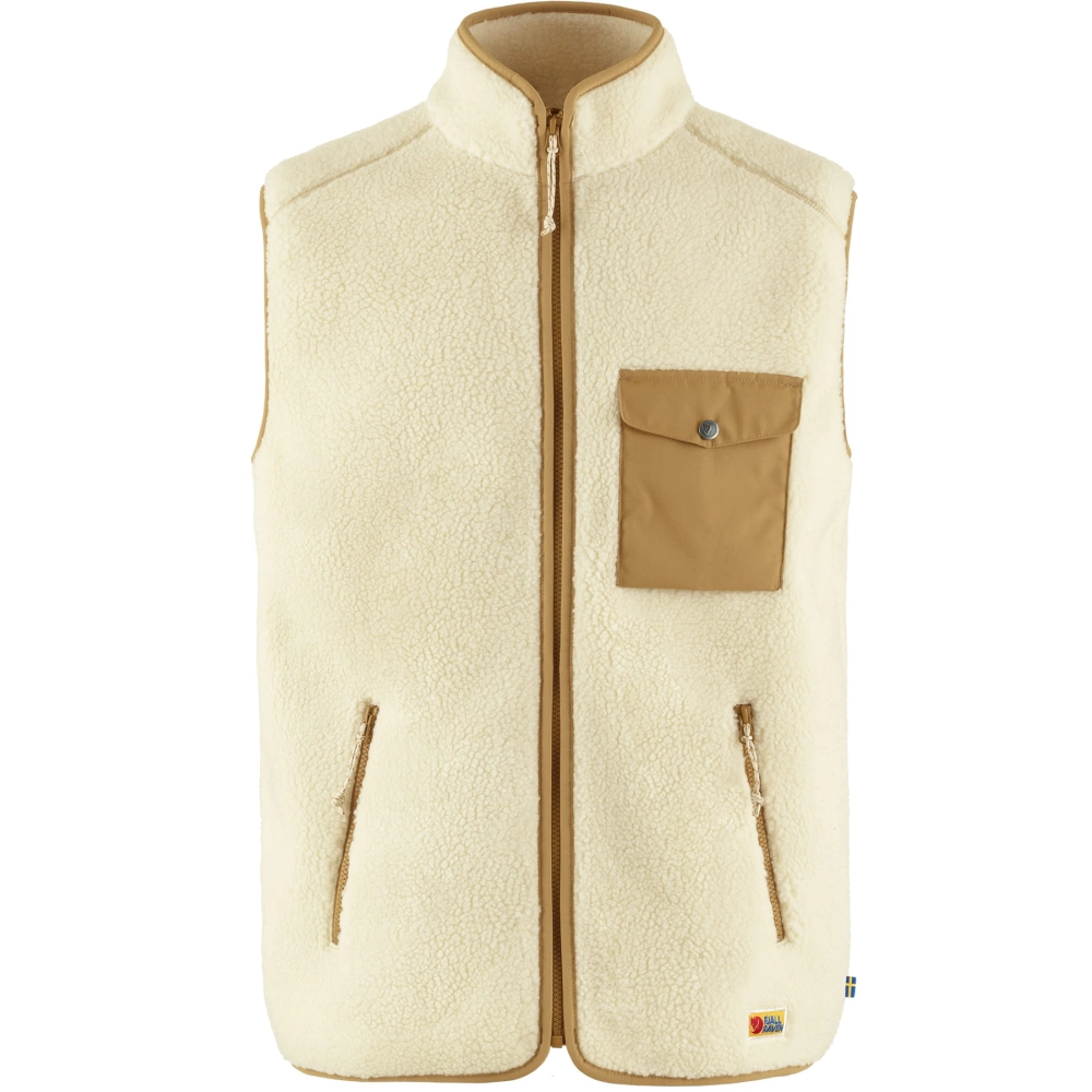 Vardag Pile Fleece Vest, kolor: 113-232 - Chalk White-Buckwheat Brown