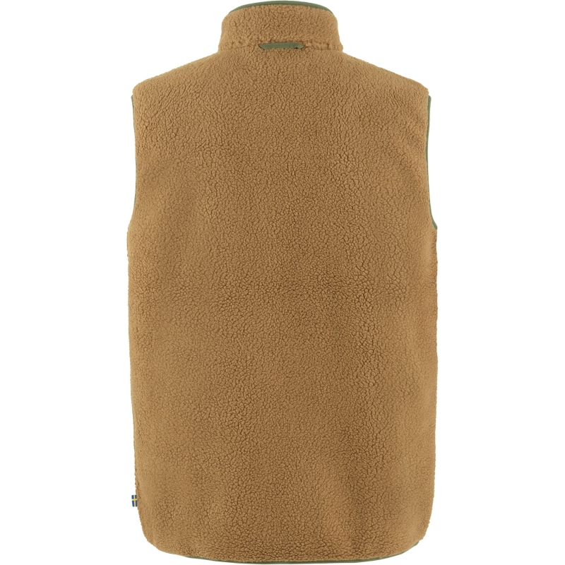 Vardag Pile Fleece Vest, kolor: 232-625 - Buckwheat Brown-Laurel Green