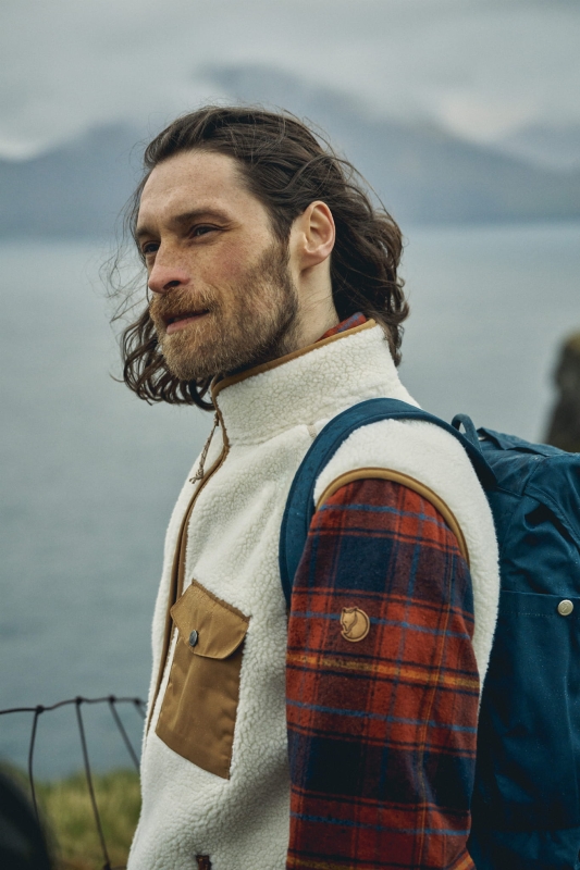 Vardag Pile Fleece Vest, kolor: 113-232 - Chalk White-Buckwheat Brown