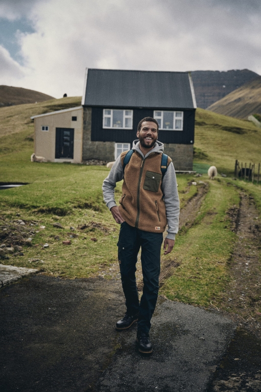 Vardag Pile Fleece Vest, kolor: 232-625 - Buckwheat Brown-Laurel Green