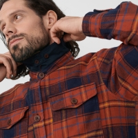 Ovik Lite Padded Shirt, kolor: 215-555 - Autumn Leaf / Dark Navy