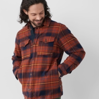 Ovik Lite Padded Shirt, kolor: 215-555 - Autumn Leaf / Dark Navy