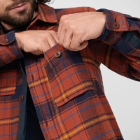 Ovik Lite Padded Shirt, kolor: 215-555 - Autumn Leaf / Dark Navy