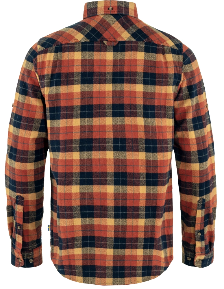 Singi Heavy Flannel Shirt, kolor: 215-555 - Autumn Leaf-Dark Navy