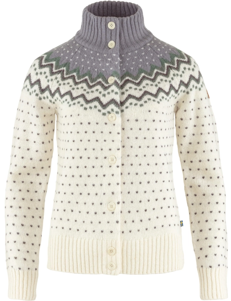 Ovik Knit Cardigan W, kolor: 113-055 - Chalk White-Flint Grey