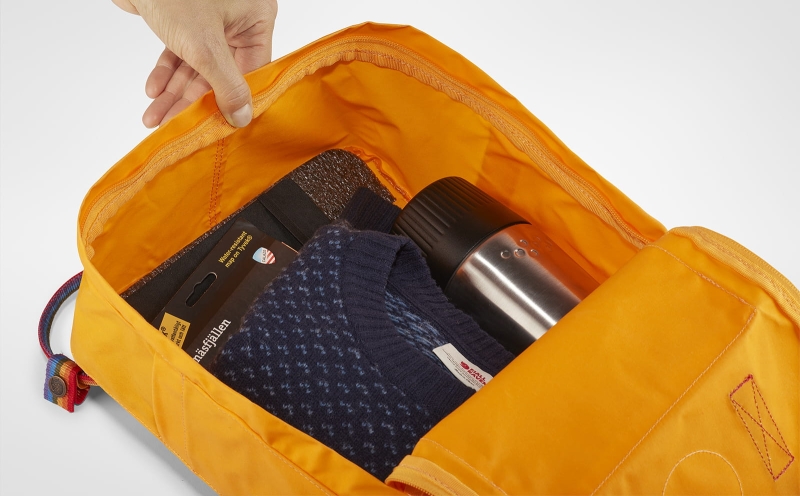 Kanken Rainbow, kolor: 141/907 - Warm Yellow-Rainbow Pattern