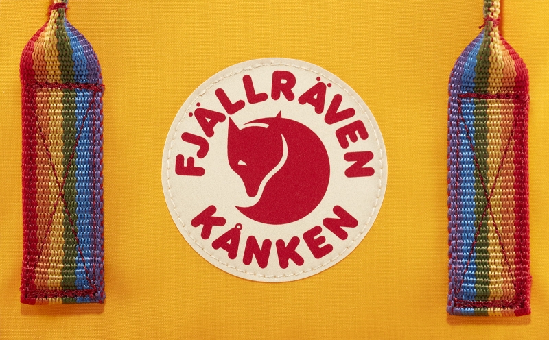 Kanken Rainbow, kolor: 141/907 - Warm Yellow-Rainbow Pattern
