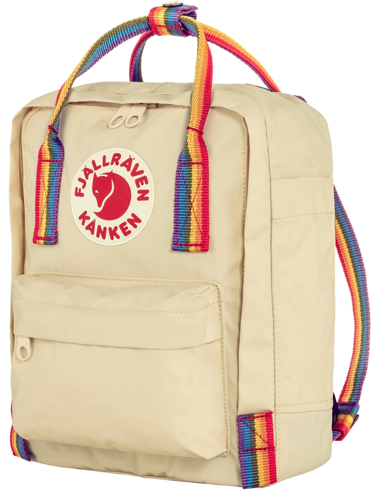 Kanken Rainbow Mini, kolor: 115-907 - Light Oak-Rainbow Pattern