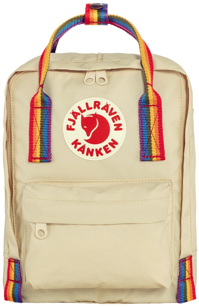 Kanken Rainbow Mini, kolor: 115-907 - Light Oak-Rainbow Pattern