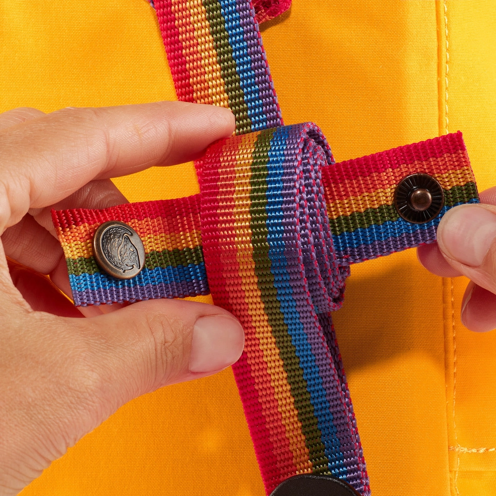 Kanken Rainbow Mini, kolor: 141/907 - Warm Yellow-Rainbow Pattern