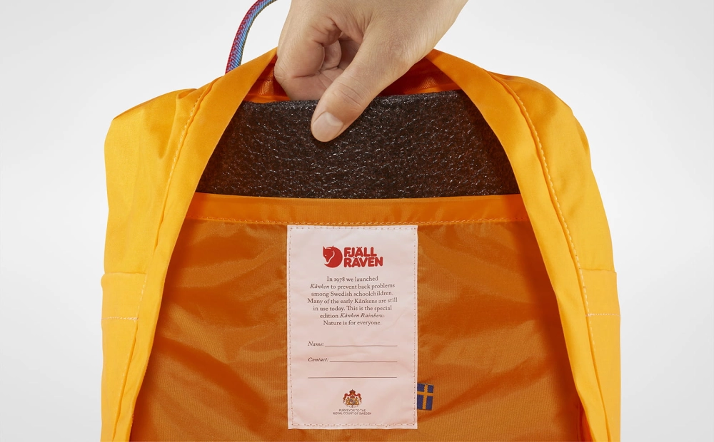 Kanken Rainbow, kolor: 141/907 - Warm Yellow-Rainbow Pattern