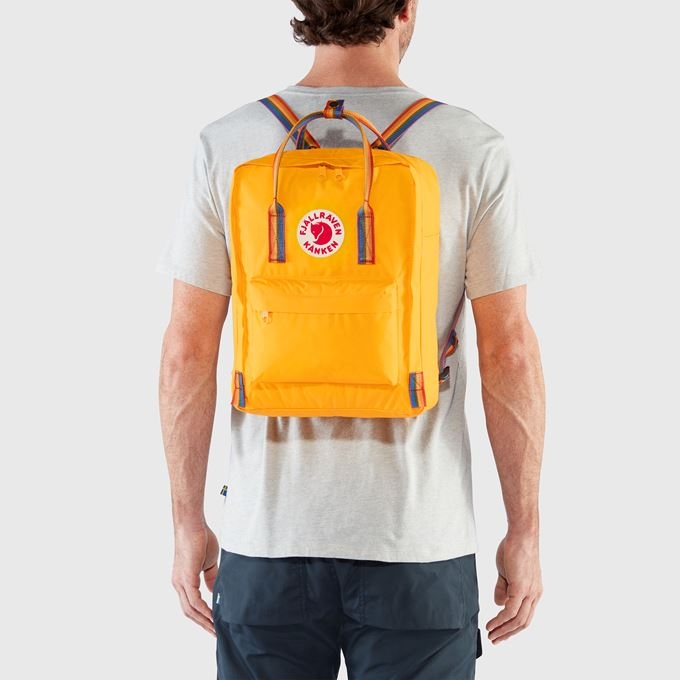 Kanken Rainbow, kolor: 141/907 - Warm Yellow-Rainbow Pattern
